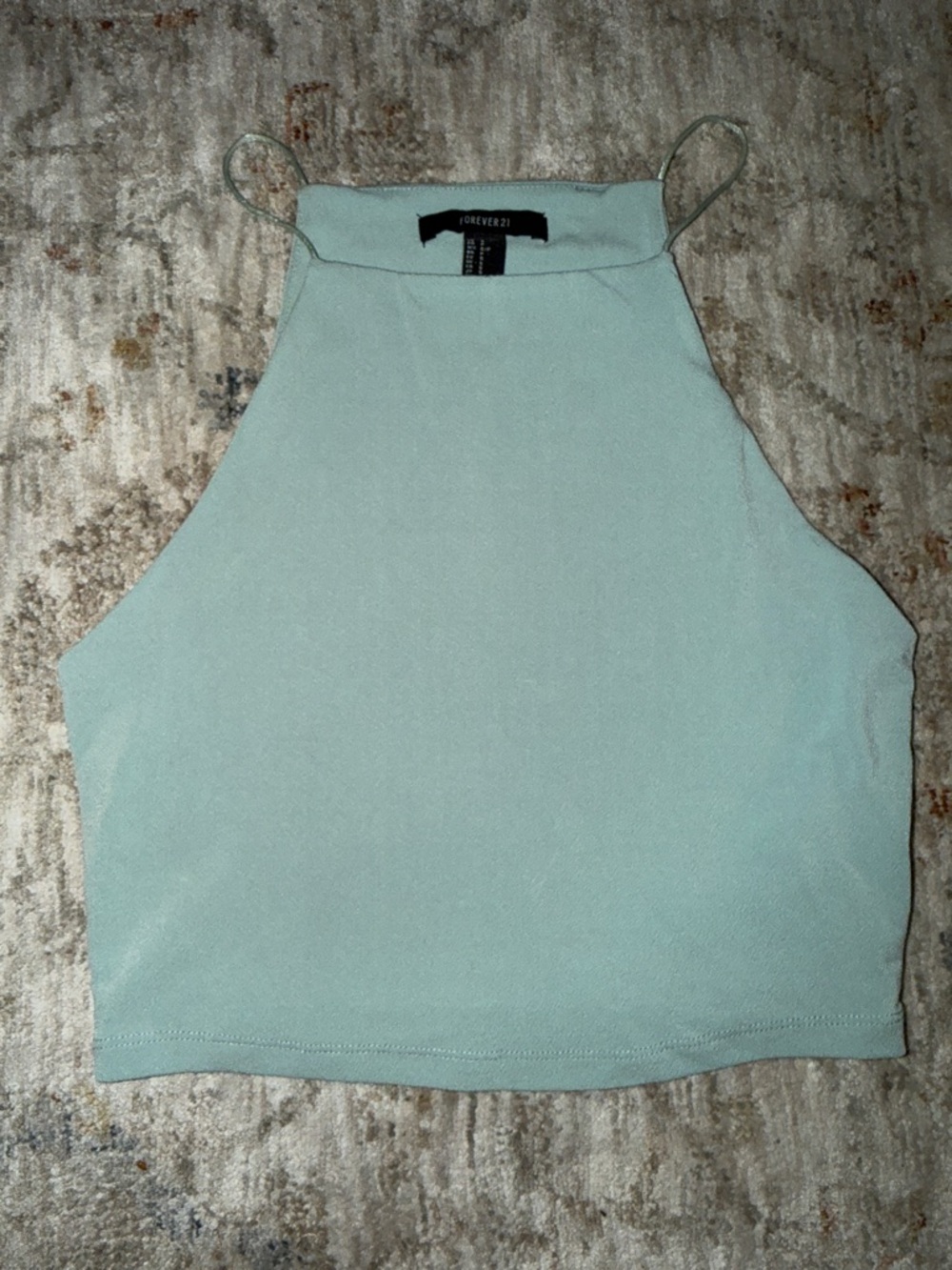 Forever 21 Light Mint High Neck Crop Cami